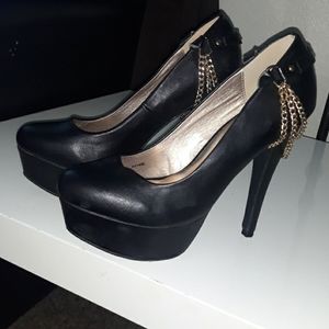 Black Platform High Heels
